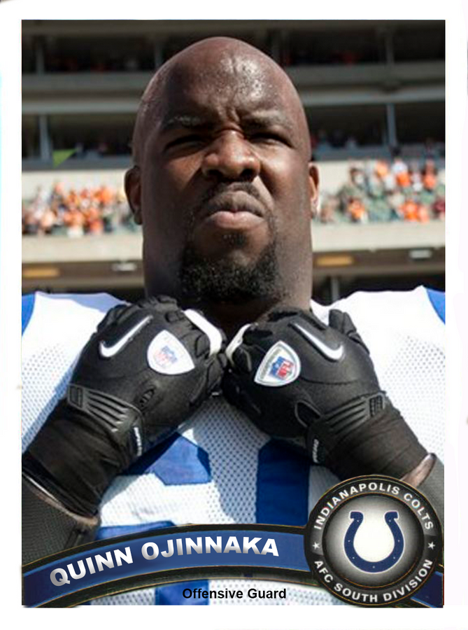 Quinn Ojinnaka – Indianapolis Colts trading card PW Catalog