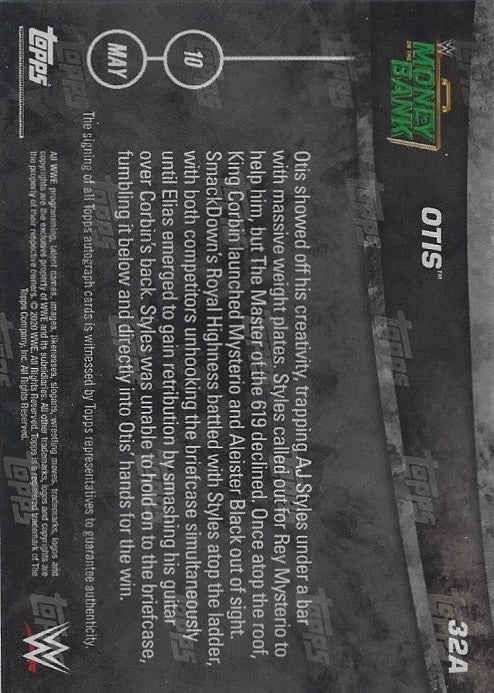 Otis Wins the Men’s Money in the Bank Ladder Match trading card PW Catalog