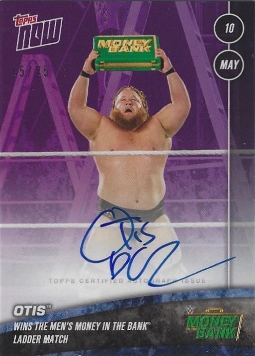 Otis Wins the Men’s Money in the Bank Ladder Match trading card PW Catalog