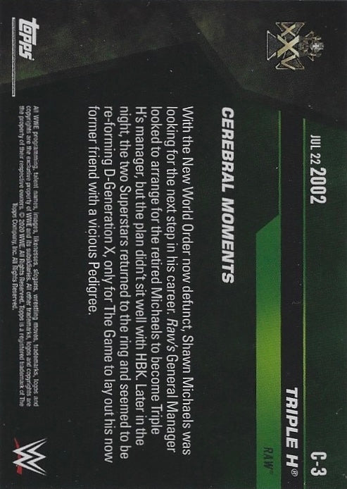 JUL 22 2002 – D-Generation X Reforms? trading card PW Catalog