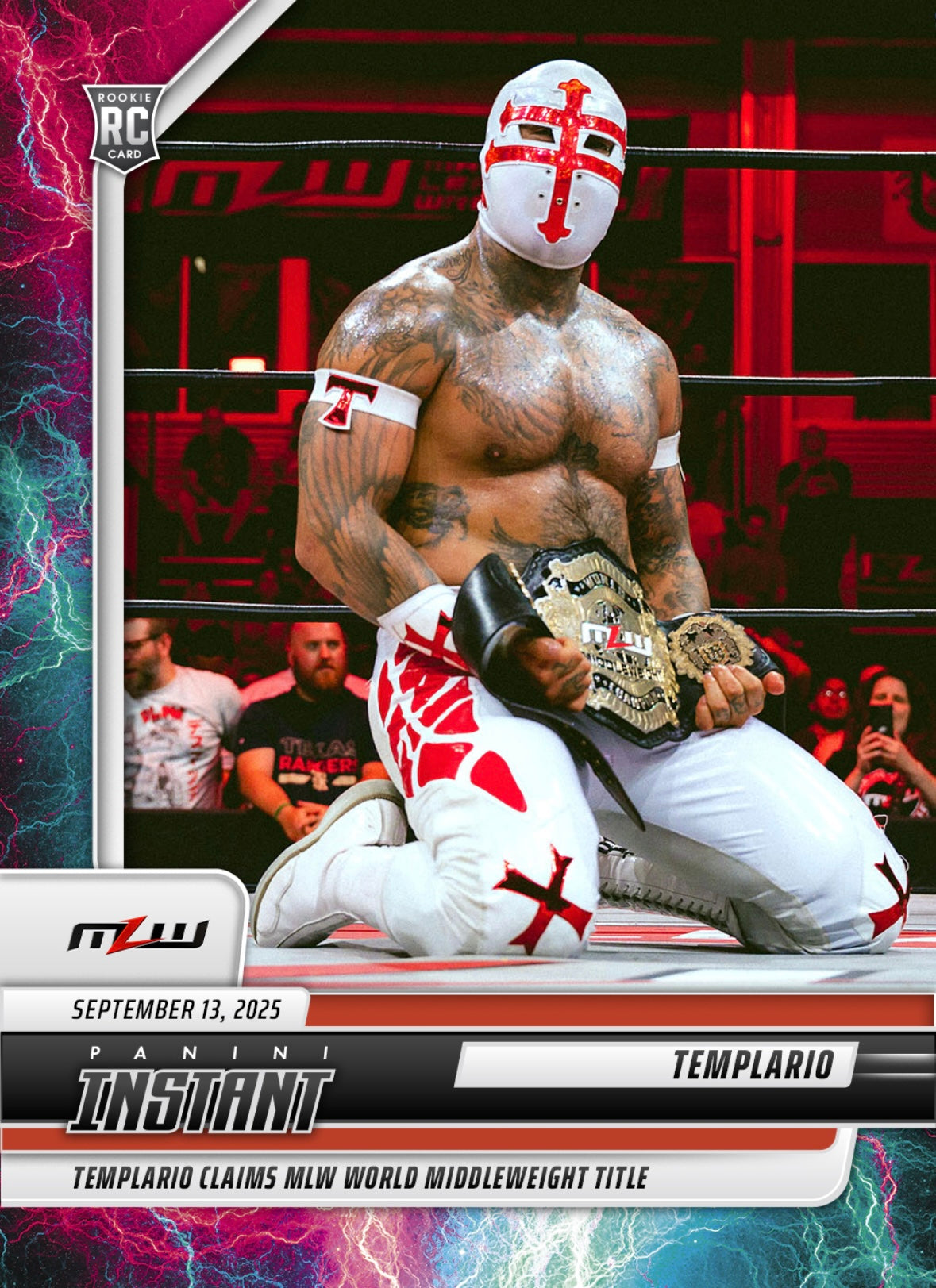 Templario – Templario Claims MLW World Middleweight Title trading card PW Catalog