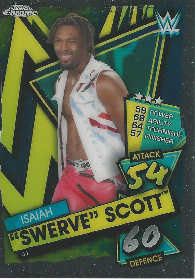 WWE Topps Slam Attax Chrome 2021 Isaiah "Swerve" Scott #41