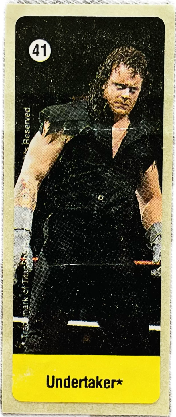 WWF Dunkin Bubble Gum Stickers (1992) No. 41 The Undertaker PW Catalog