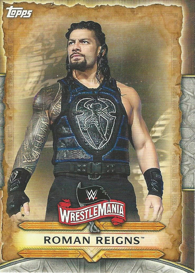 WWE Topps Road to Wrestlemania 2020 Roman Reigns WM-41 trading card PW Catalog