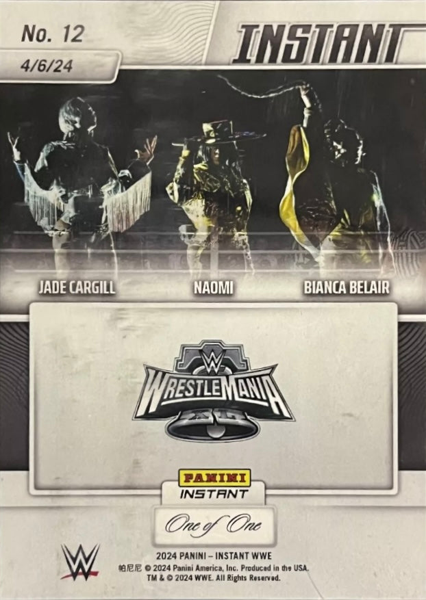Jade Cargill / Naomi / Bianca Belair – Jade Cargill, Bianca Belair and Naomi Win TAG Team Match trading card PW Catalog