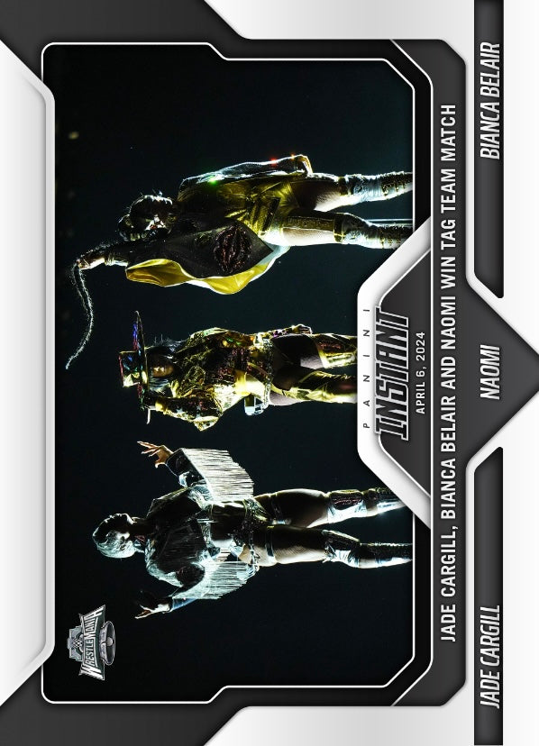 Jade Cargill / Naomi / Bianca Belair – Jade Cargill, Bianca Belair and Naomi Win TAG Team Match trading card PW Catalog