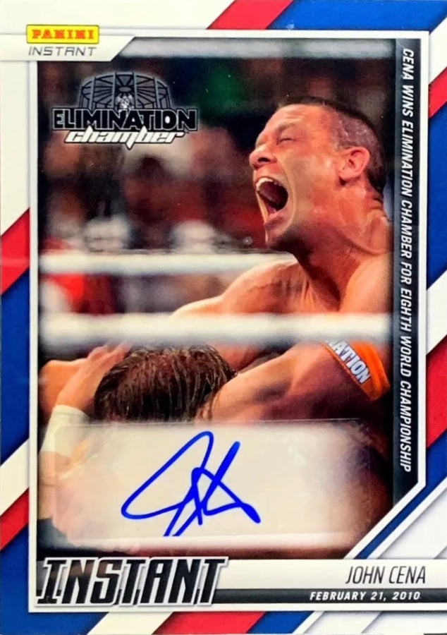 John Cena – Cena Wins Elimination Chamber for Eight World Championship trading card PW Catalog