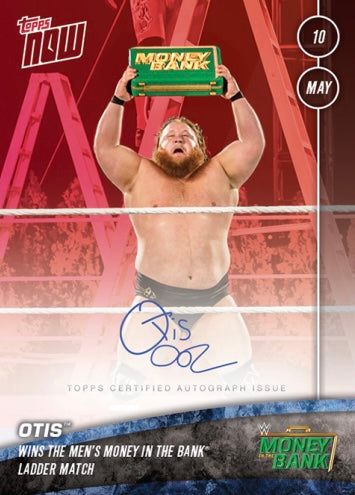 Otis Wins the Men’s Money in the Bank Ladder Match trading card PW Catalog