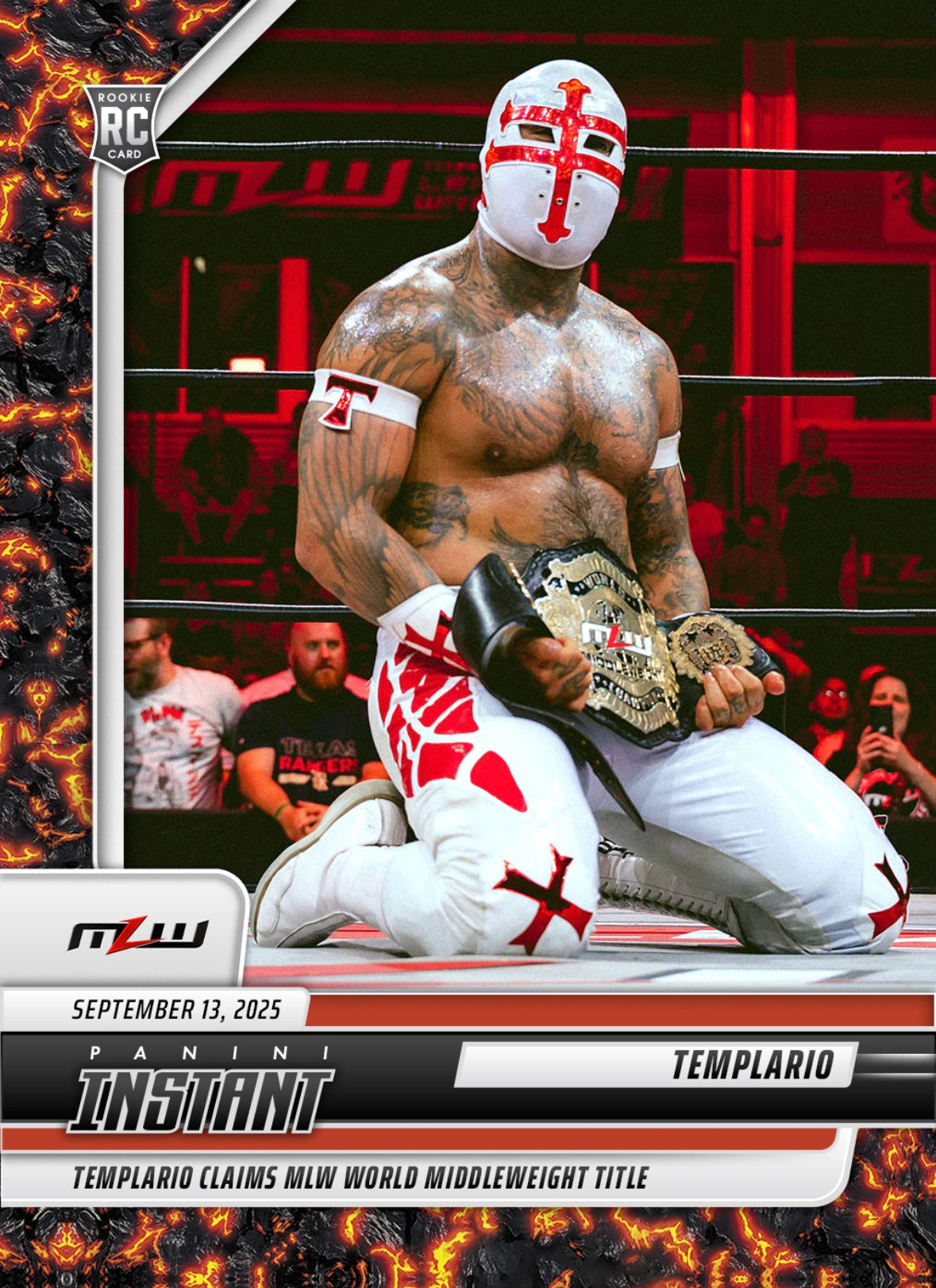 Templario – Templario Claims MLW World Middleweight Title trading card PW Catalog