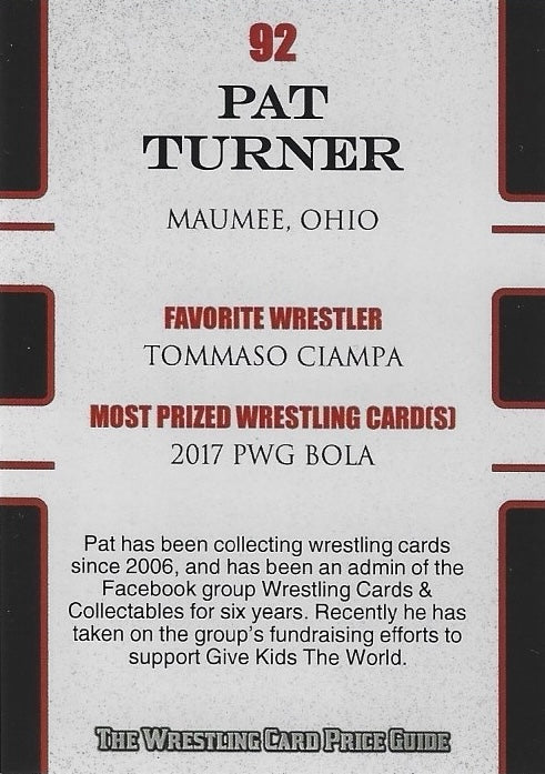 PAT Turner trading card PW Catalog