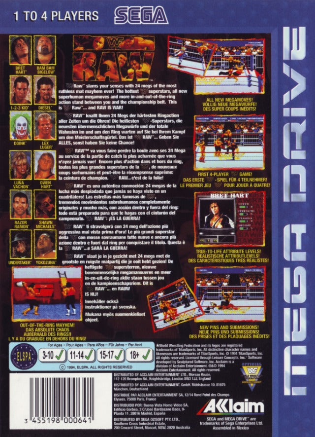 WWF Raw [Sega Mega Drive] PWcatalog