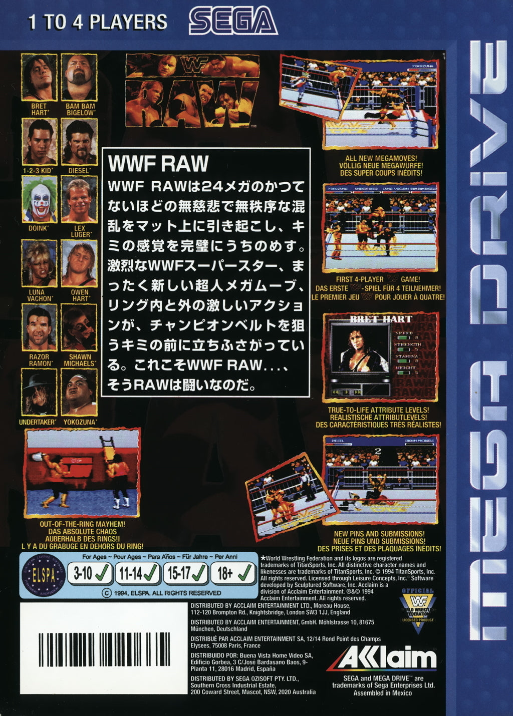 WWF Raw [Sega Mega Drive] PWcatalog