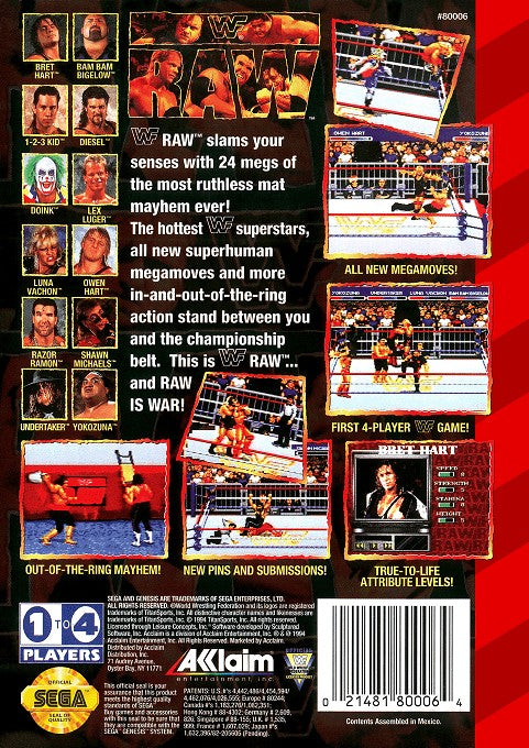 WWF Raw [Sega Genesis] PWcatalog