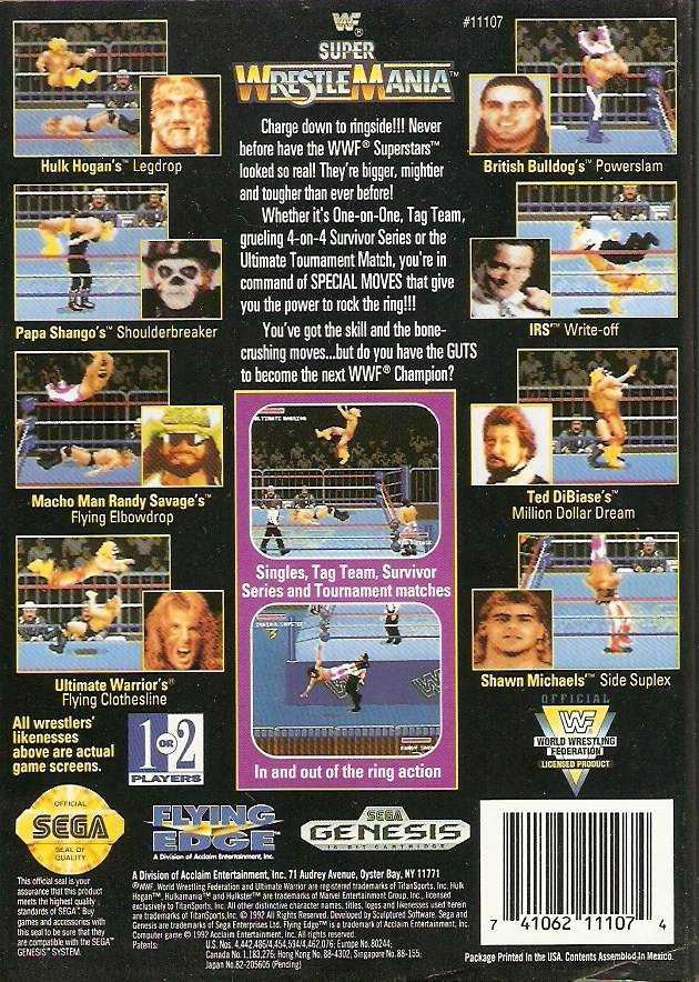 WWF Super WrestleMania [Sega Genesis] PWcatalog