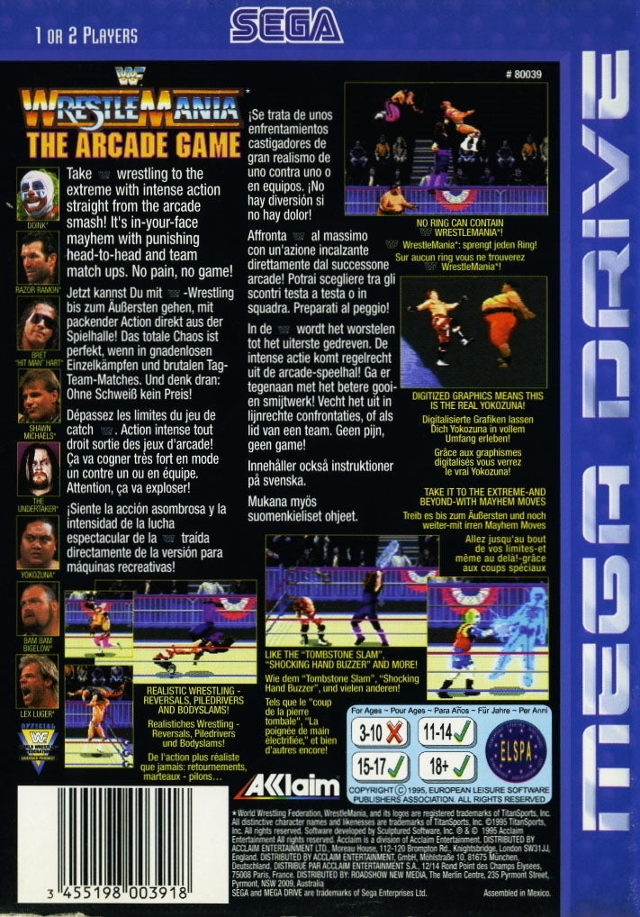 WWF WrestleMania The Arcade Game [Sega Mega Drive] PWcatalog