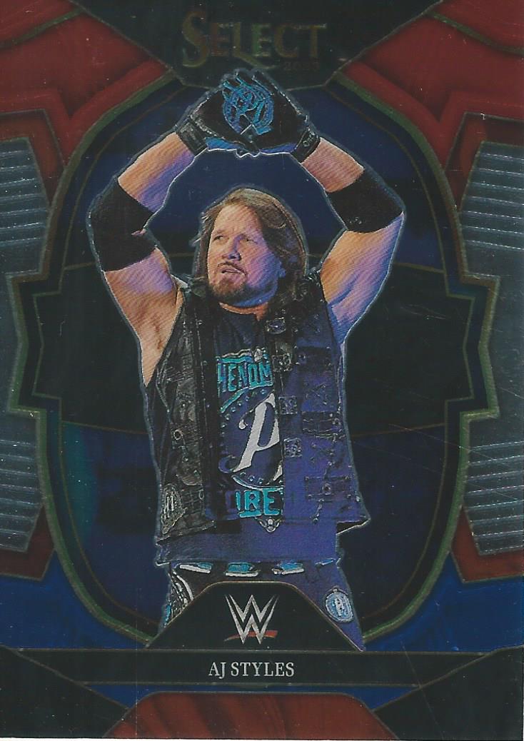 WWE Panini Select 2023 Red/Silver/Blue AJ Styles #16