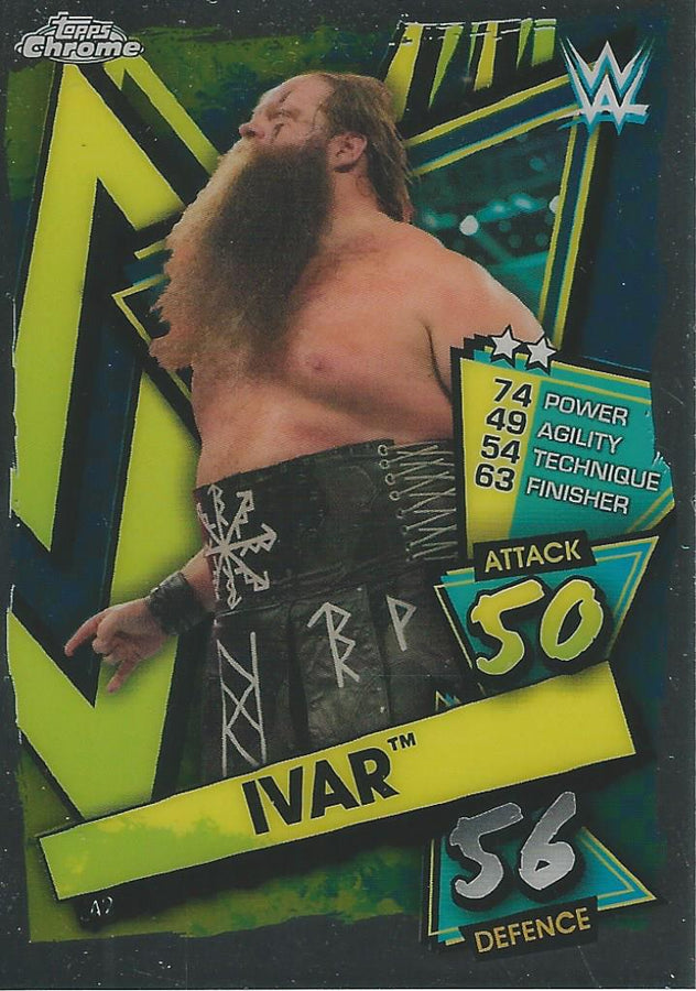 WWE Topps Slam Attax Chrome 2021 Ivar #42