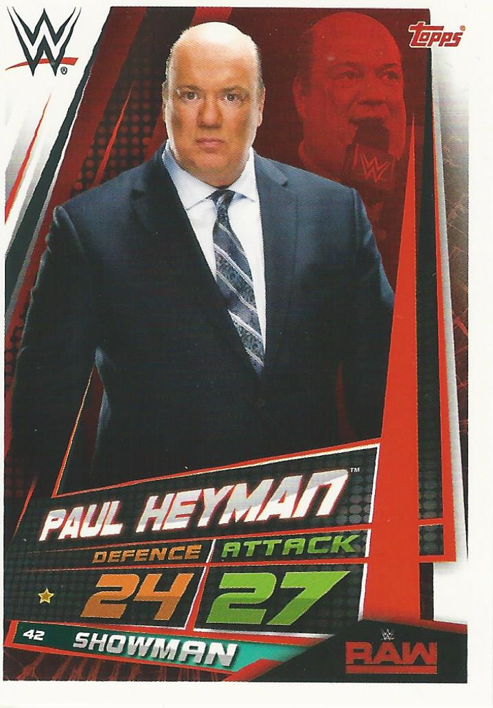 WWE Topps Slam Attax Universe 2019 Paul Heyman #42