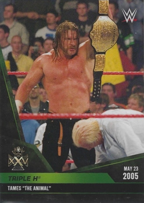 MAY 23 2005 – Triple H Tames the Animal trading card PW Catalog