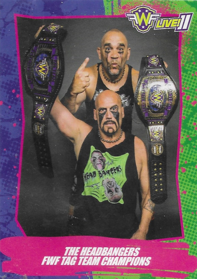 The Headbangers – FWF TAG Team Champions trading card PW Catalog
