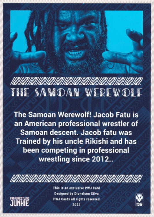 The Samoan Werewolf Jacob Fatu trading card PW Catalog