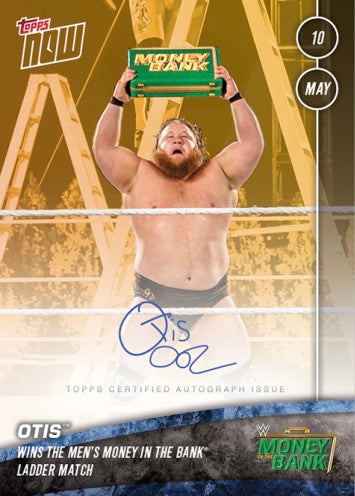 Otis Wins the Men’s Money in the Bank Ladder Match trading card PW Catalog