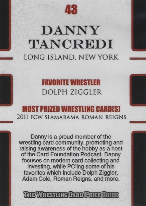 Danny Tancredi trading card PW Catalog