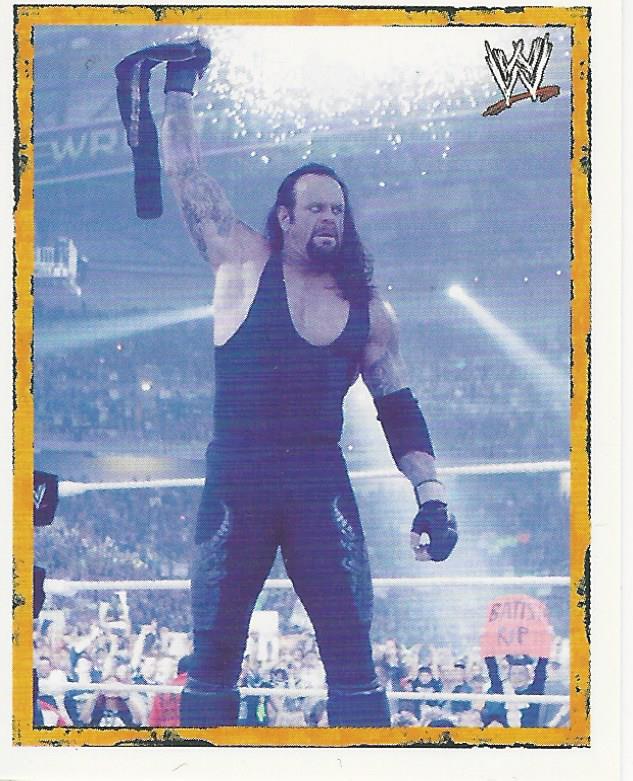 WWE Merlin Heros 2008 Stickers Undertaker P1 trading card PW Catalog