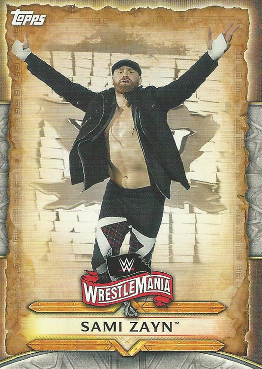 WWE Topps Road to Wrestlemania 2020 Sami Zayn WM-43 trading card PW Catalog