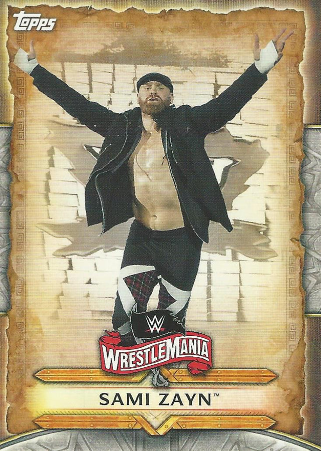 WWE Topps Road to Wrestlemania 2020 Sami Zayn WM-43 trading card PW Catalog