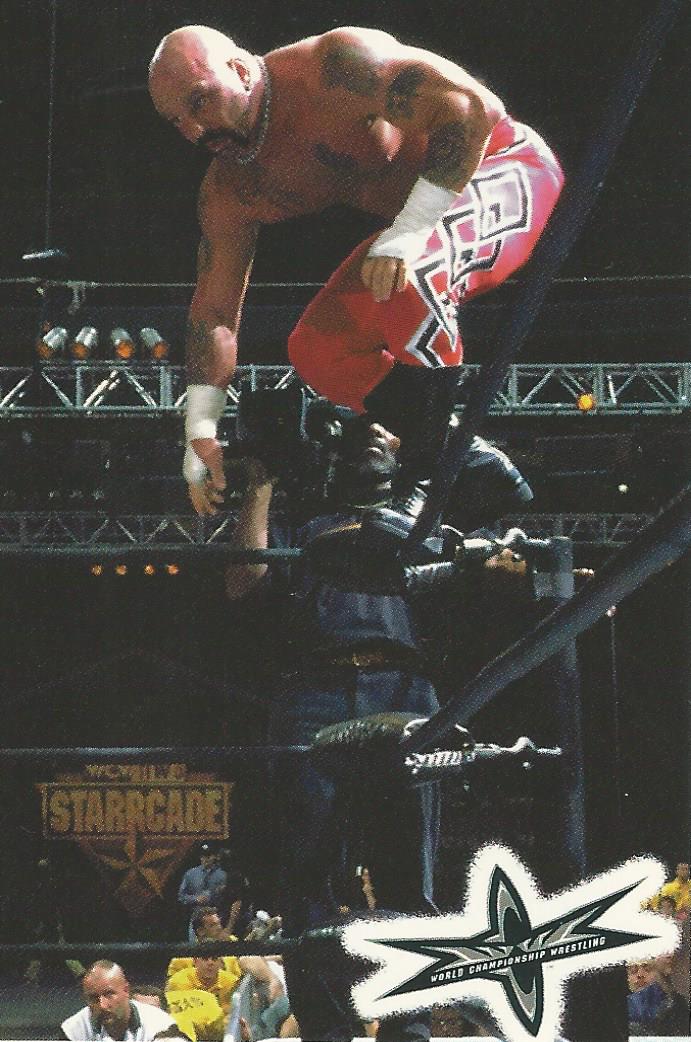WCW Crazy Planet Stickers 1999 Perry Saturn trading card PW Catalog
