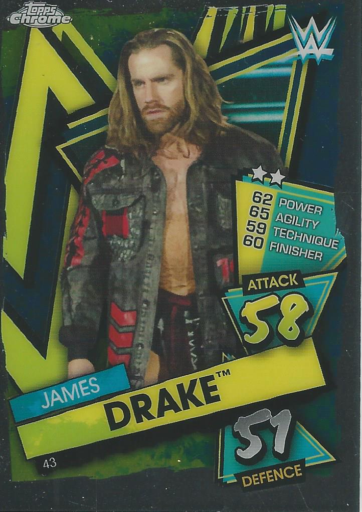 WWE Topps Slam Attax Chrome 2021 James Drake #43