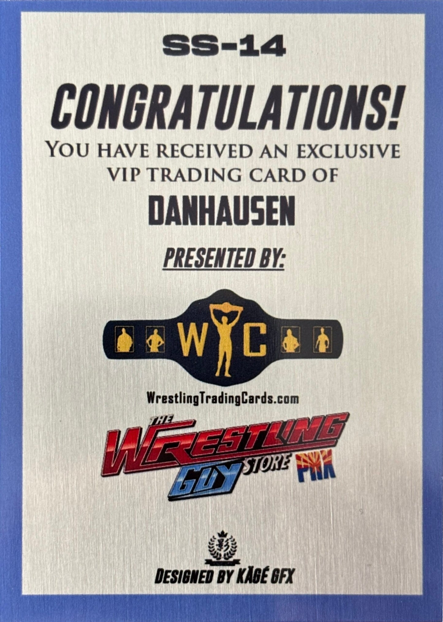 Signature Series – Danhausen trading card PW Catalog