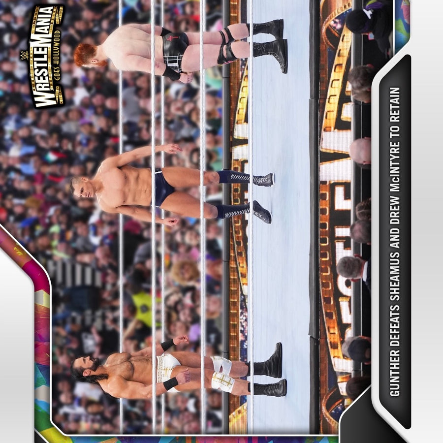 Gunther – Gunther Defeats Sheamus and Drew Mcintyre to Retain trading card PW Catalog