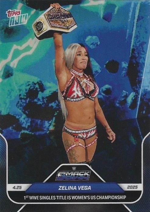 Zelina Vega 1st WWE Singles Title IS Women’s US Championship trading card PW Catalog