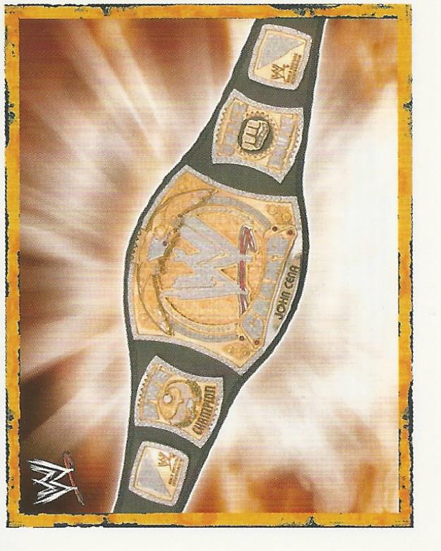 WWE Merlin Heros 2008 Stickers WWE Title P7 trading card PW Catalog