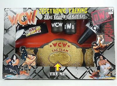 WCW Electronic Talking Tag Team Belt set