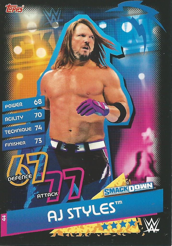 WWE Topps Slam Attax Reloaded 2020 AJ Styles #44