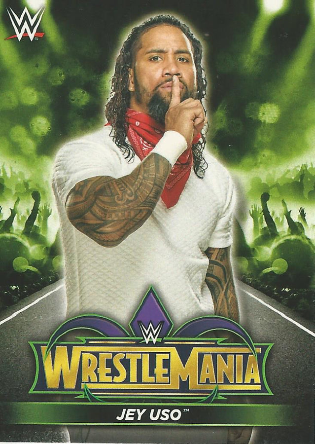 WWE Topps Road to Wrestlemania 2018 Jey Uso R44 trading card PW Catalog