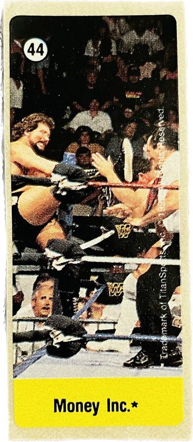 WWF Dunkin Bubble Gum Stickers (1992) No. 44 Money Inc. PW Catalog