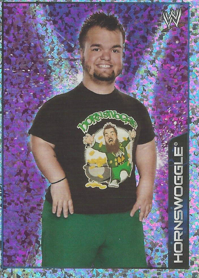 WWE Topps A-Z Sticker Collection 2014 Hornswoggle Foil #44