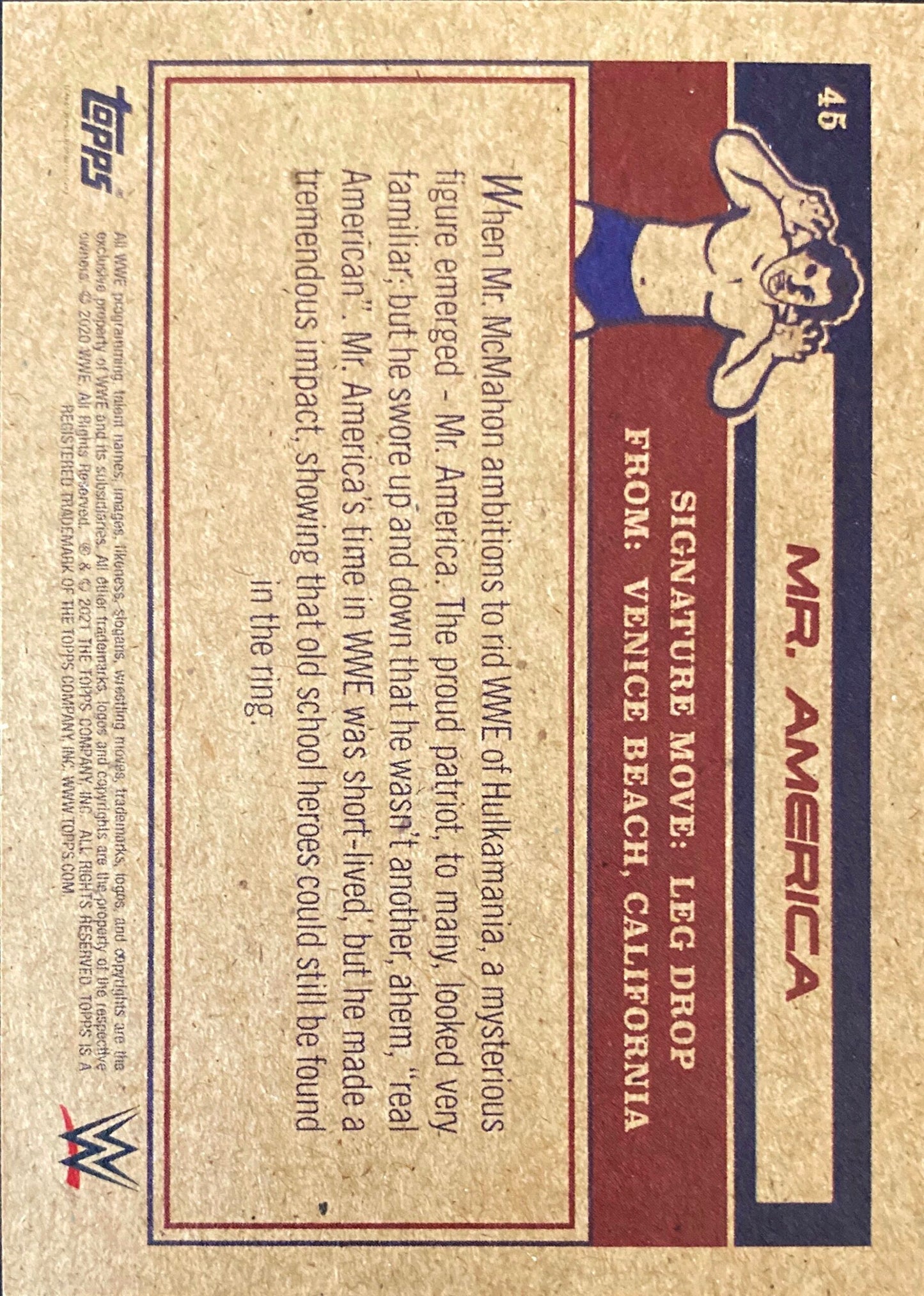 MR. America trading card PW Catalog