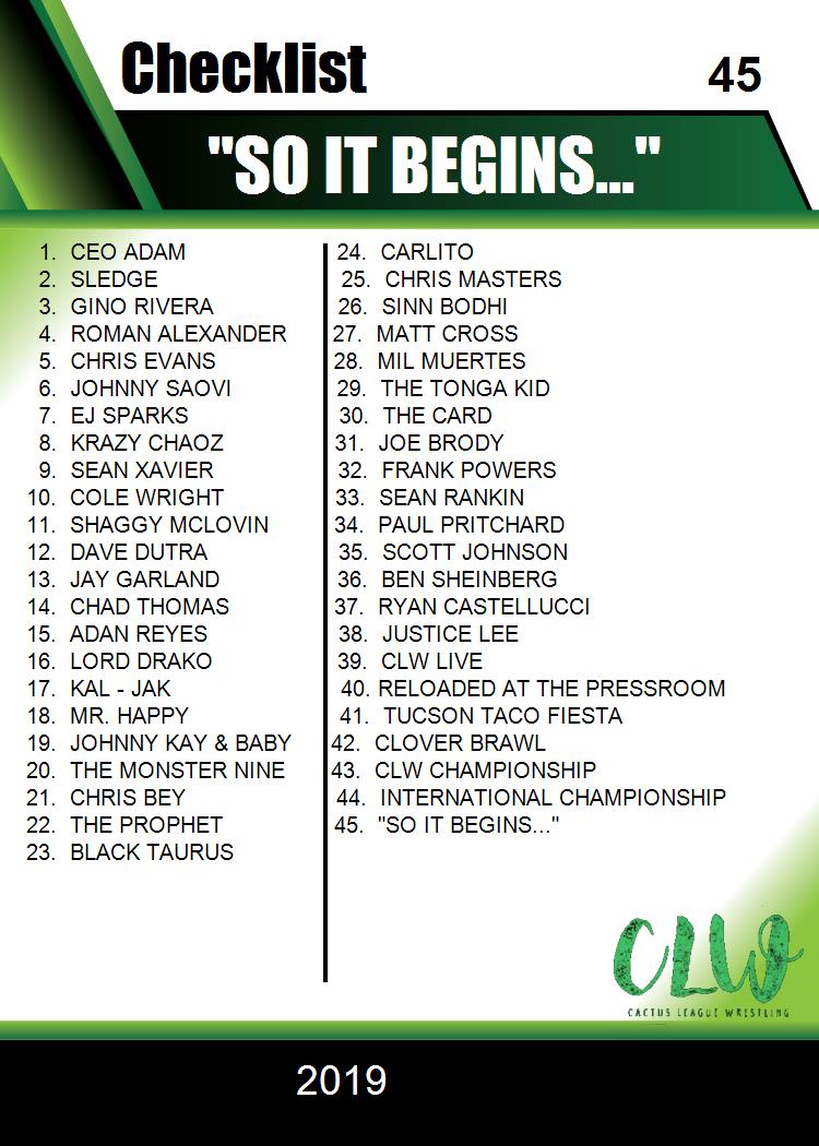 “SO IT Begins…” trading card PW Catalog