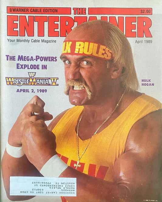 The Entertainer Magazine April 1989 Hulk Hogan