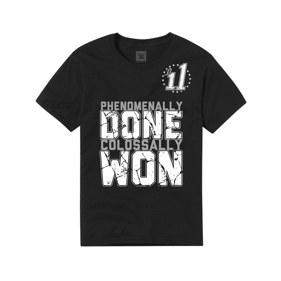 AJ Styles & Omos "Phenomenally Done Colossally Won" Youth Authentic T-Shirt