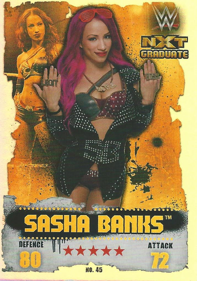 WWE Topps Slam Attax Takeover 2016 Sasha Banks #45