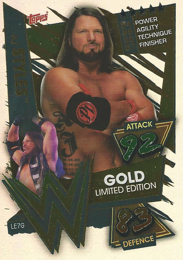 WWE Topps Slam Attax 2021 AJ Styles LE7G trading card PW Catalog