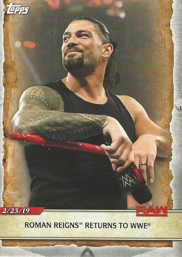 WWE Topps Road to Wrestlemania 2020 Roman Reigns #45