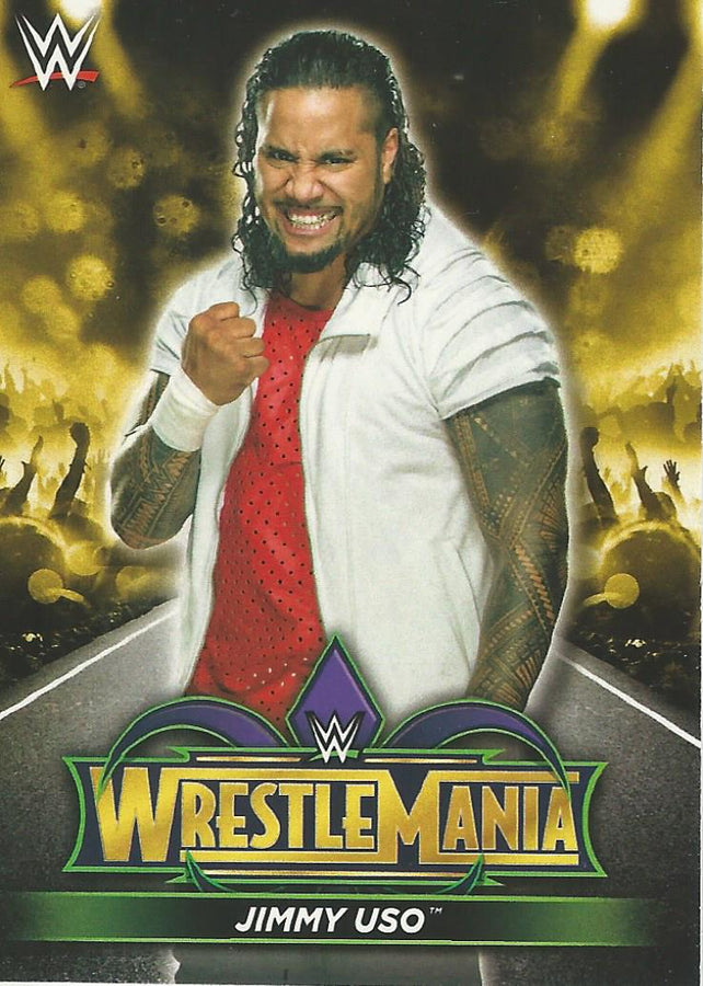 WWE Topps Road to Wrestlemania 2018 Jimmy Uso R45 trading card PW Catalog