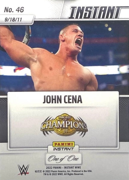 John Cena – Cena Regains World Title at Night of Champions trading card PW Catalog
